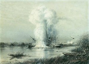 The Explosion Of A Turkish Steamship — Alexei Petrovich Bogoliubov