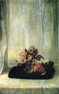 Roses On A Tray — John La Farge