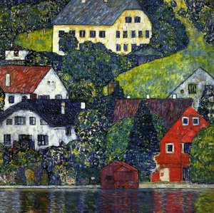 Maisons D'unterach Sur L'attersee — Gustave Klimt