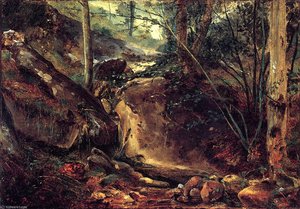 Mountain Stream In The Auverne — Théodore Rousseau (pierre Etienne Théodore Rousseau)