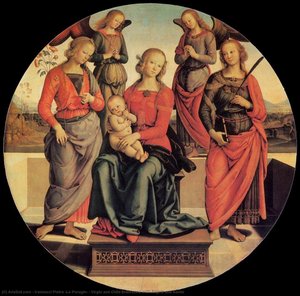 Virgin And Child Enthroned With Angels And Saints — 皮埃罗·范努奇 (佩鲁吉诺)