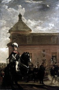 Prince Baltasar Carlos With The Count-duke Of Olivares At The Royal Mews — Diego Velázquez