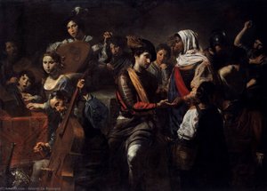 Company With Fortune-teller — Valentin De Boulogne