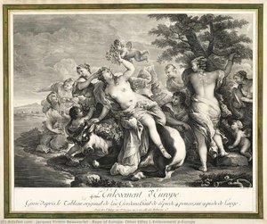 Rape Of Europa, Other Titles L’enlèvement D’europe — Jacques Firmin Beauvarlet