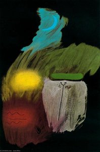 Gouache Sobre Papel Negro — Joan Miró