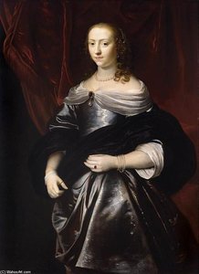 Portrait Of Lucretia Boudaen — Jacob Van Loo