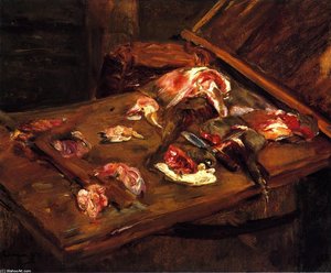 Table With Pieces Of Meat — Max Liebermann