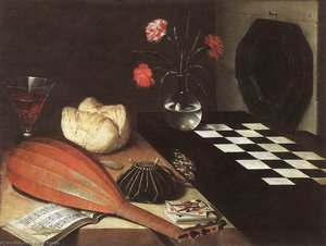 Still-life With Chessboard (the Five Senses) — Lubin Baugin