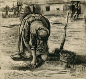 La Campesina Plantando Patatas — Vincent Willem Van Gogh