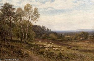 The Young Shepherd And His Flock — Alfred I Glendening