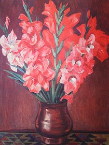 Pink Gladioli — Aleksandr Deyneka