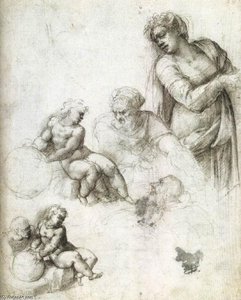 Holy Family With A Donor And The Infant St John (recto) — Sebastiano Del Piombo