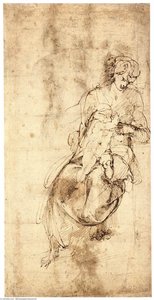 Michelangelo Buonarroti: De Maagd Maria En Het Kind Jezus (verso) — Michelangelo Buonarroti