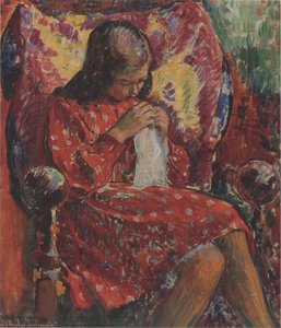 Marthe Sewing — Henri Lebasque