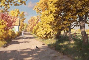 Feeding The Chickens, Autumn — Johan Krouthén