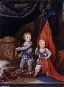 Portrait Of Grand Dukes Alexander Pavlovich And Konstantin Pavlovich — Richard Brompton
