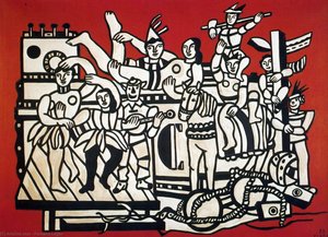 La Grande Parade Sur Fond Rouge — Fernand Léger