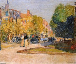 Marlborough Street, Boston — Frederick Childe Hassam