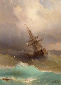 Schiff In Der Stürmischen See — Iwan Aiwazowski