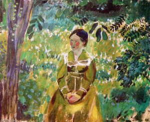 Lady In A Garden — Viktor Elpidiforovich Borisov Musatov