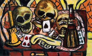 Still Life With Three Skulls — Max Beckmann