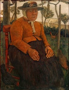 Old Poor Woman, Sitting In The Garden — Paula Modersohn-becker