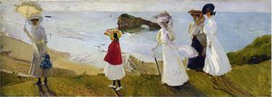 Paseo Al Faro En Biarritz — Joaquín Sorolla Y Bastida