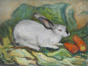 Rabbit And Carrots — Georges Van Houten
