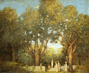 The Return Of The Fishing Party — Julian Alden Weir