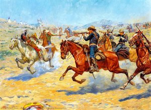 A Sharp Encounter — Charles Schreyvogel
