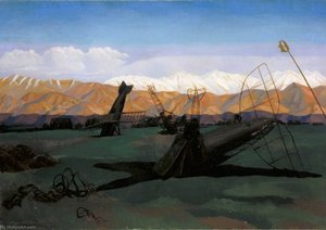 A Destroyed Turkish Aerodrome At Rayak, Lebanon, 1919 — Sydney William Carline