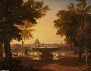 A Distant View Of Saint Peter's, Rome — Penry Williams