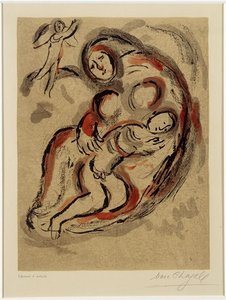 Hagar No Deserto — Marc Chagall