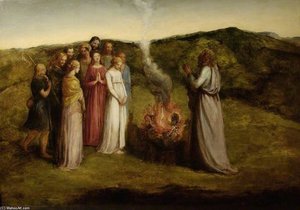 Job Offering A Sacrifice On His Return To Prosperity — John Linnell
