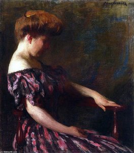 A Flowered Gown — Thomas Pollock Anshutz