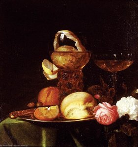 Still-life With Fruit And Roses — Simon Luttichuijs