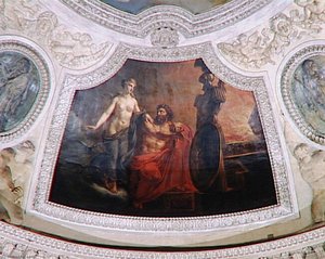 Le Feu.venus Recevant Des Mains De Vulcain Les Armes Qu'il A Forgees Pour Enee