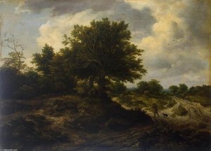 Landscape With A Traveller — Jacob Isaackszoon Van Ruisdael