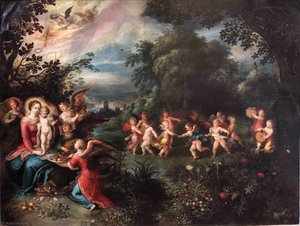 Virgin And Child In A Landscape — Abraham Govaerts