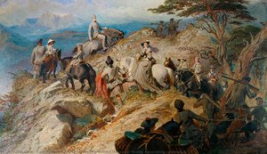 Morning In The Highlands: The Royal Family Ascending Lochnagar — Carl Haag