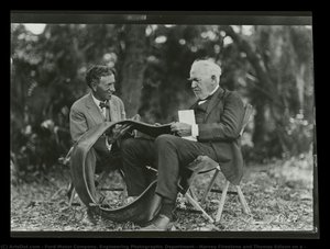 Harvey Firestone And Thomas Edison On A — Ford Motor Company. Engineering Photographic Department
