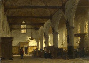The Interior Of The Bakenesserkerk, Haarlem — Johannes Bosboom
