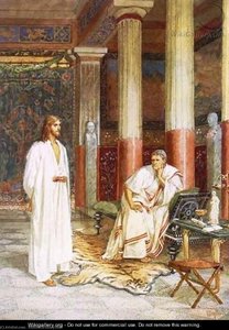 Jesus Being Interviewed Privately By Pontius Pilate — William Brassey Hole