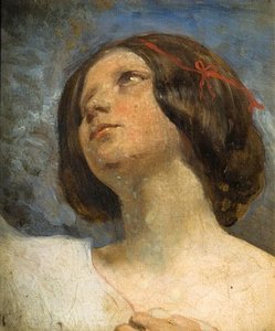 Study For Head Of A Woman — Thomas Faed
