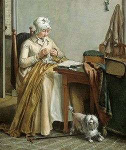 Interior With Sewing Woman. — Wybrand Hendriks