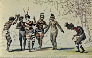Native Brazilian Indian Dance At The Saint Joseph Mission — Jean-baptiste Debret