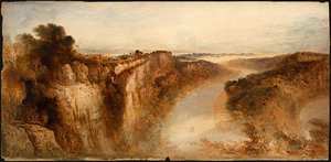 View On The River Wye, Looking Towards Chepstow — John Martin