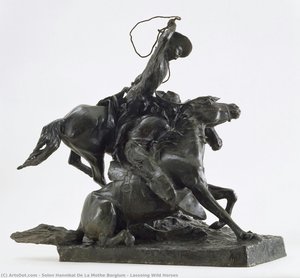 Lassoing Wild Horses — Solon Hannibal Borglum