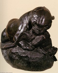 Jaguar Devouring A Hare — Antoine-louis Barye