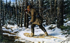 Moose Hunting, Winter, Manitoba — William George Richardson Hind